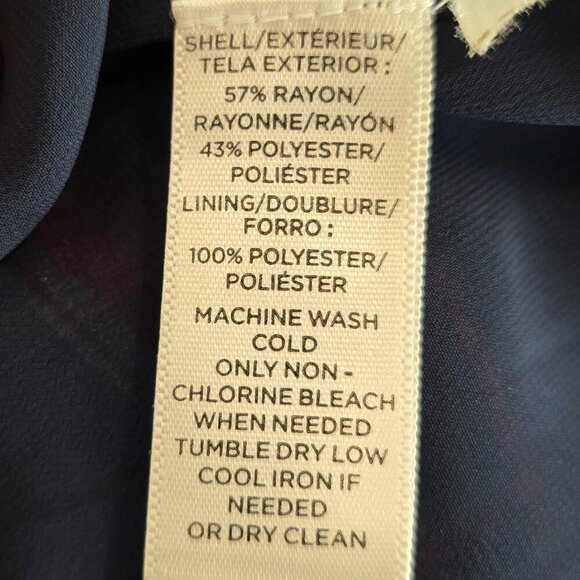 Loft Plaid Smocked Shirtdress - Forever Navy - Picture 9 of 10